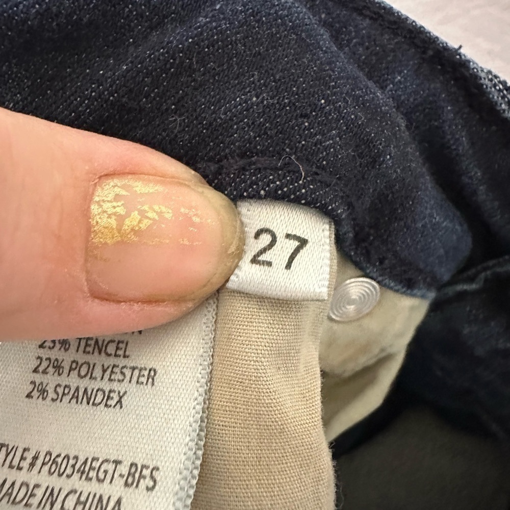 Pistola High Rise Slim Fit Raw Hem Dark Wash Jeans - Size 27 - Picture 3 of 7